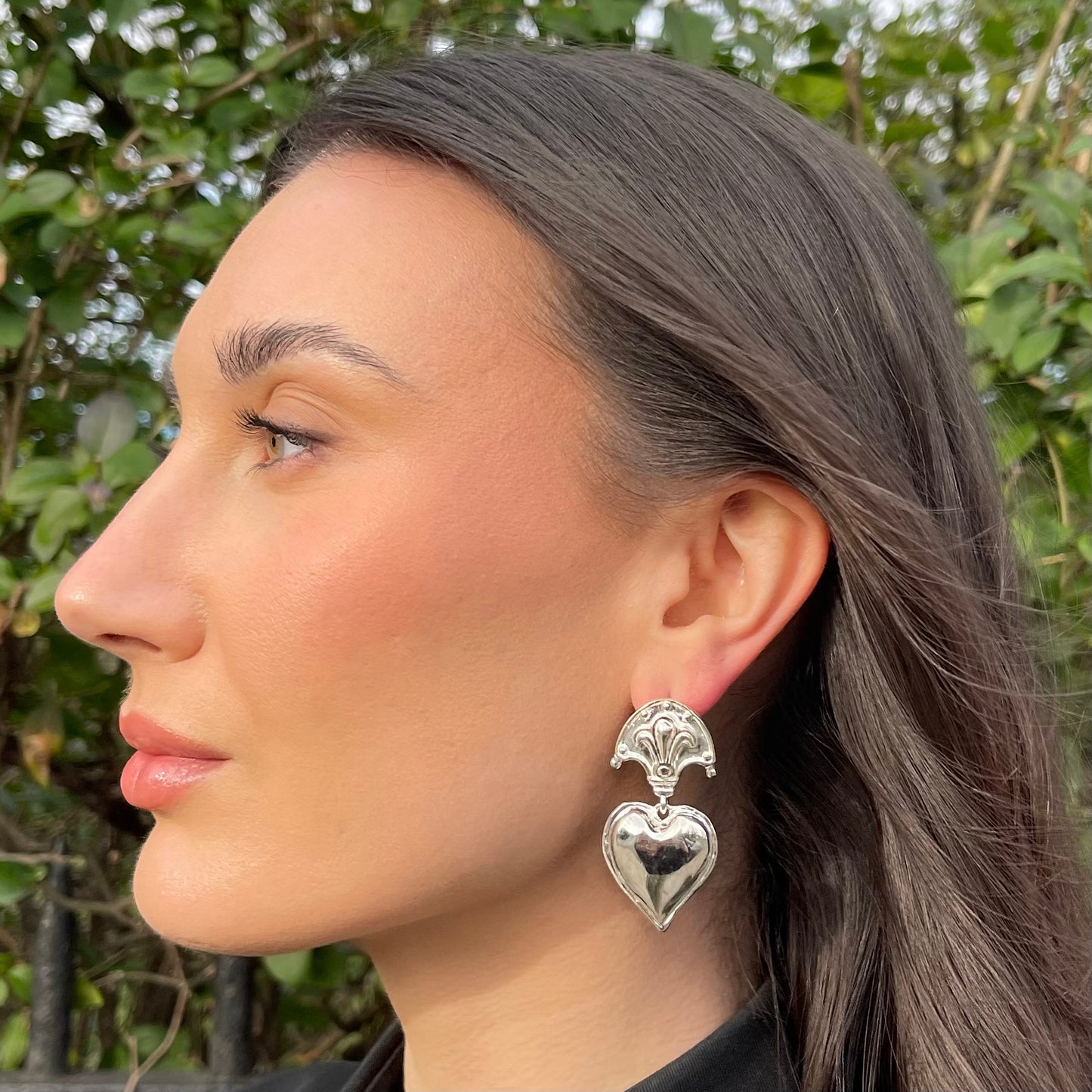 Puffy Roma Silver Earrings