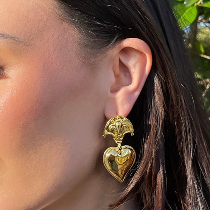 Puffy Roma Gold Earrings