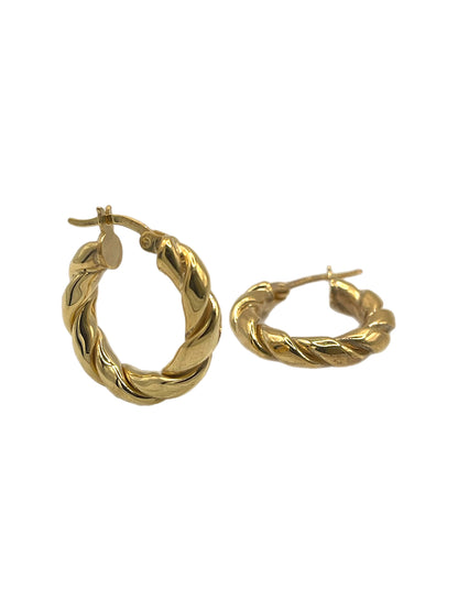 Braided Gold Hoop Earrings