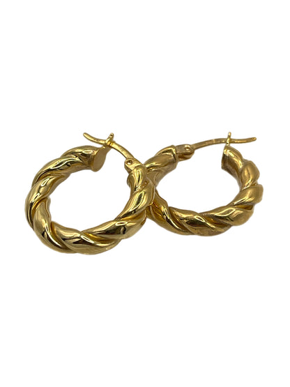 Braided Gold Hoop Earrings