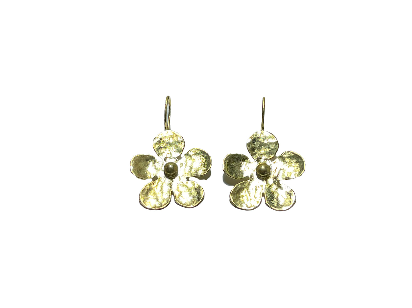 Gold Large Daisy Earrings