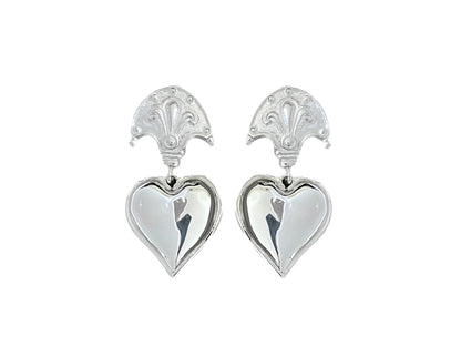 Puffy Roma Silver Earrings