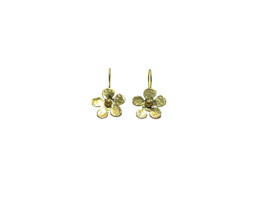 Gold Small Daisy Earrings